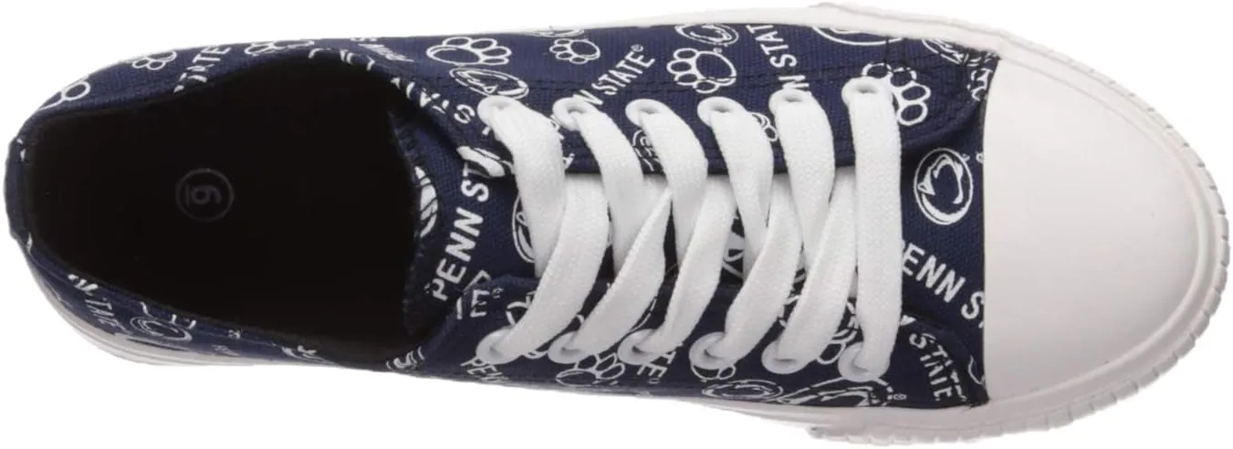 FOCO womens Ncaa College Team Logo Fashion Low Top Canvas Sneakers Shoes