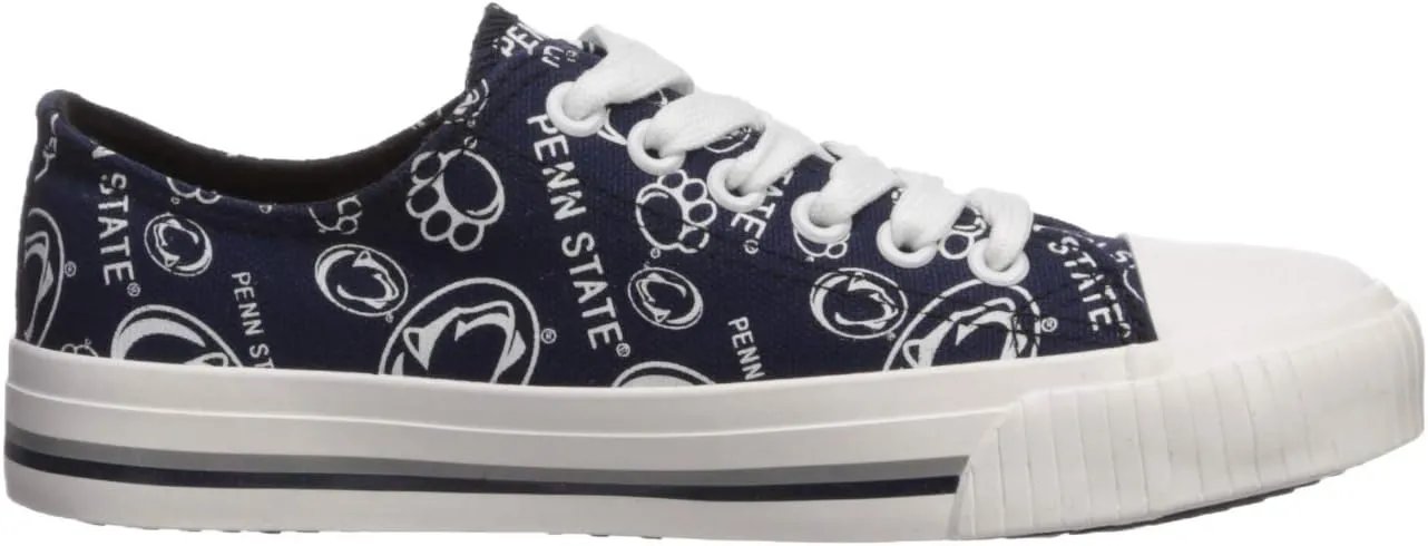 FOCO womens Ncaa College Team Logo Fashion Low Top Canvas Sneakers Shoes