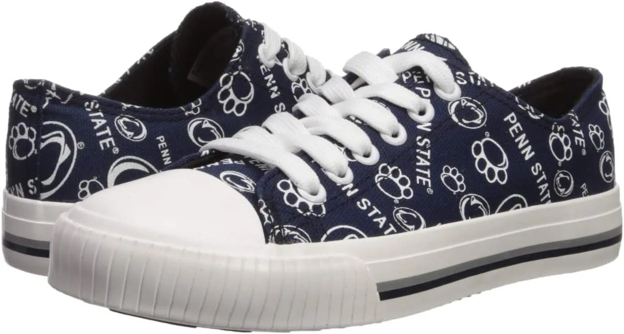 FOCO womens Ncaa College Team Logo Fashion Low Top Canvas Sneakers Shoes