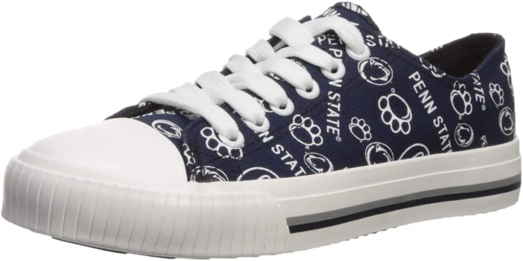 FOCO womens Ncaa College Team Logo Fashion Low Top Canvas Sneakers Shoes