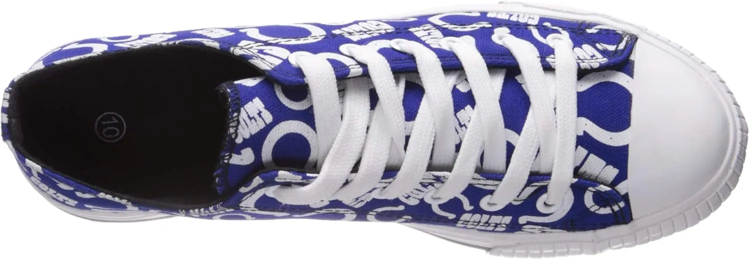 FOCO Women's NFL Team Logo Ladies Fashion Repeat Print Low Top Canvas Sneakers Shoes
