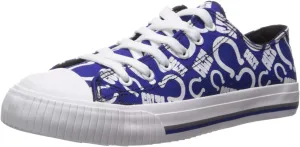 FOCO Women's NFL Team Logo Ladies Fashion Repeat Print Low Top Canvas Sneakers Shoes