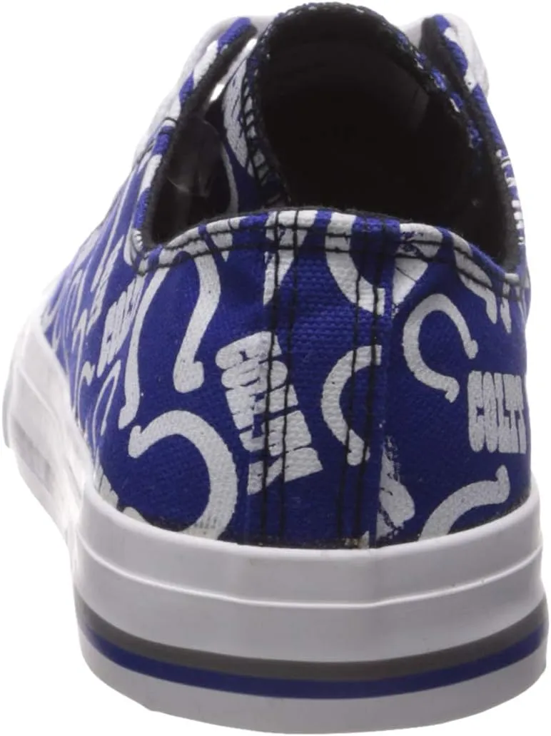 FOCO Women's NFL Team Logo Ladies Fashion Repeat Print Low Top Canvas Sneakers Shoes
