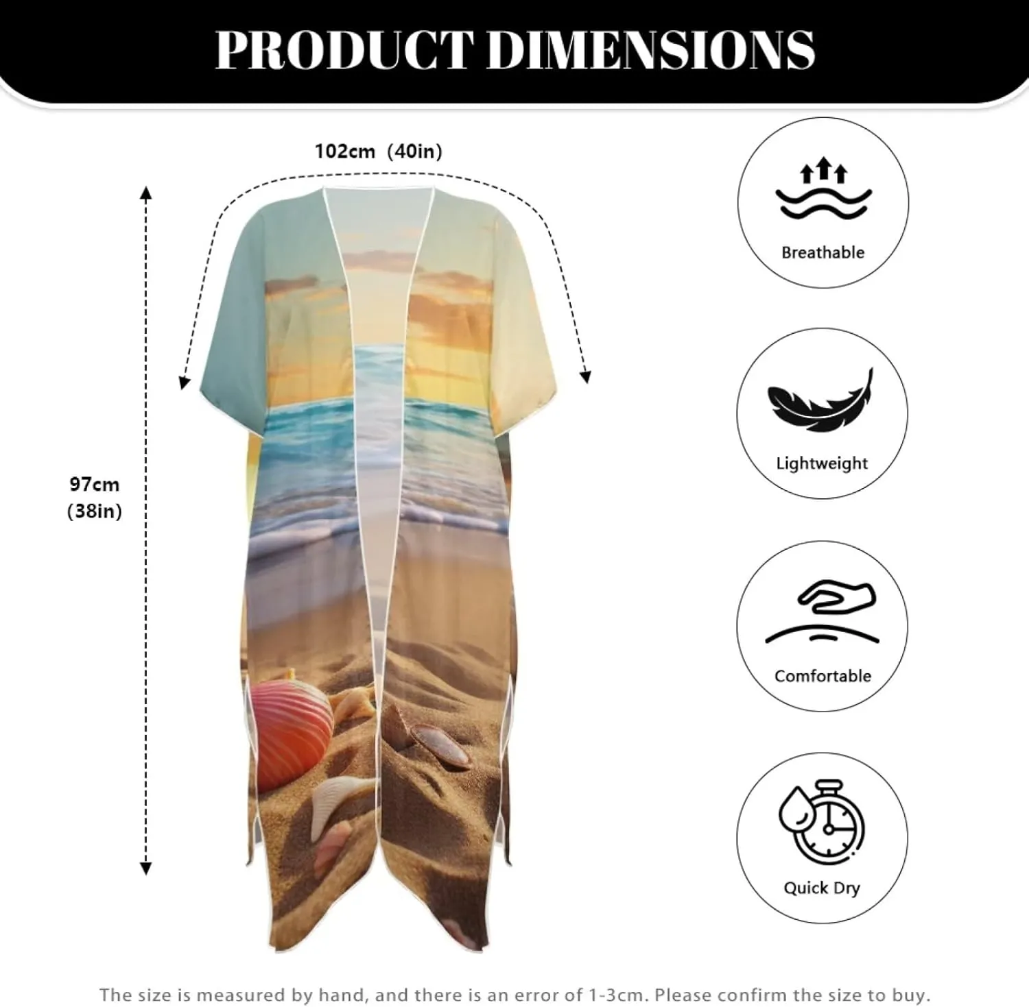 Forchrinse Women's Kimono Cardigan Sexy Sheer Swimsuit Bikini Cover up Open Front Summer Blouses