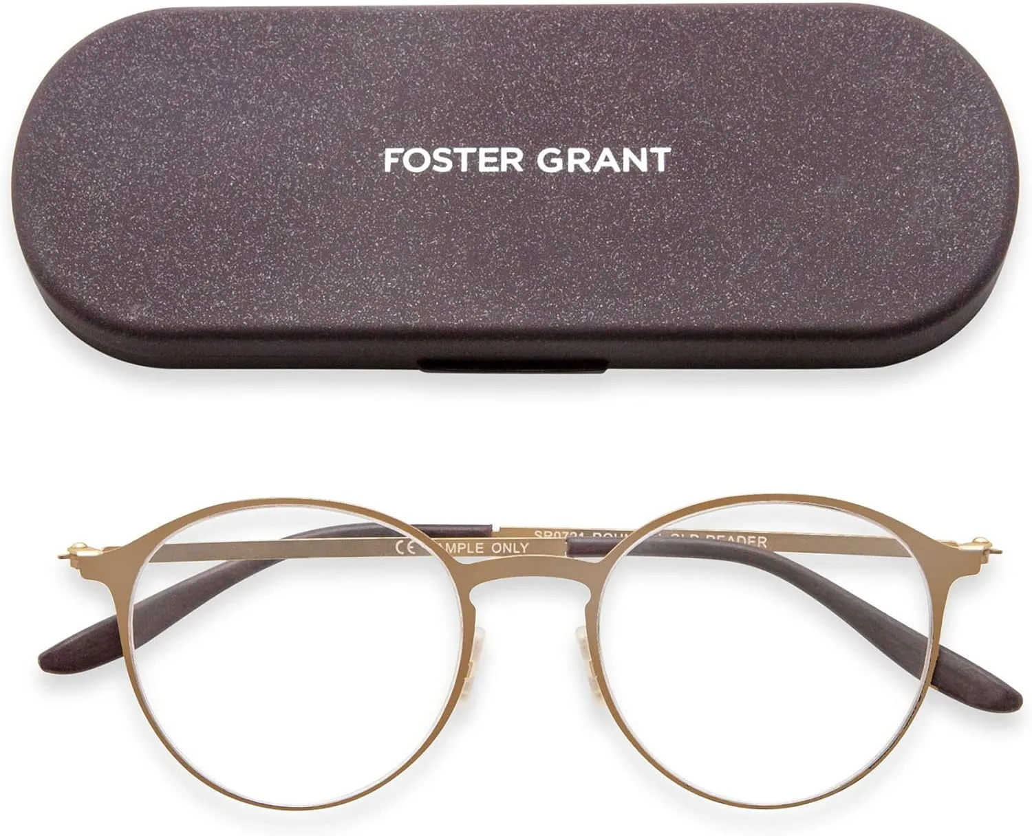 Foster Grant Unisex Adult Hayden Superflat Glasses Reading Glasses, Gunmetal, 50mm US