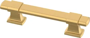 Franklin Brass Adjusta-Pull Chamfered Edge (5-Pack) Adjustable Drawer Pulls/Cabinet Handles 1-3/8" to 4" Hole Center Modern Gold Kitchen Hardware, Doors, Dressers, Furniture P49106-117-B
