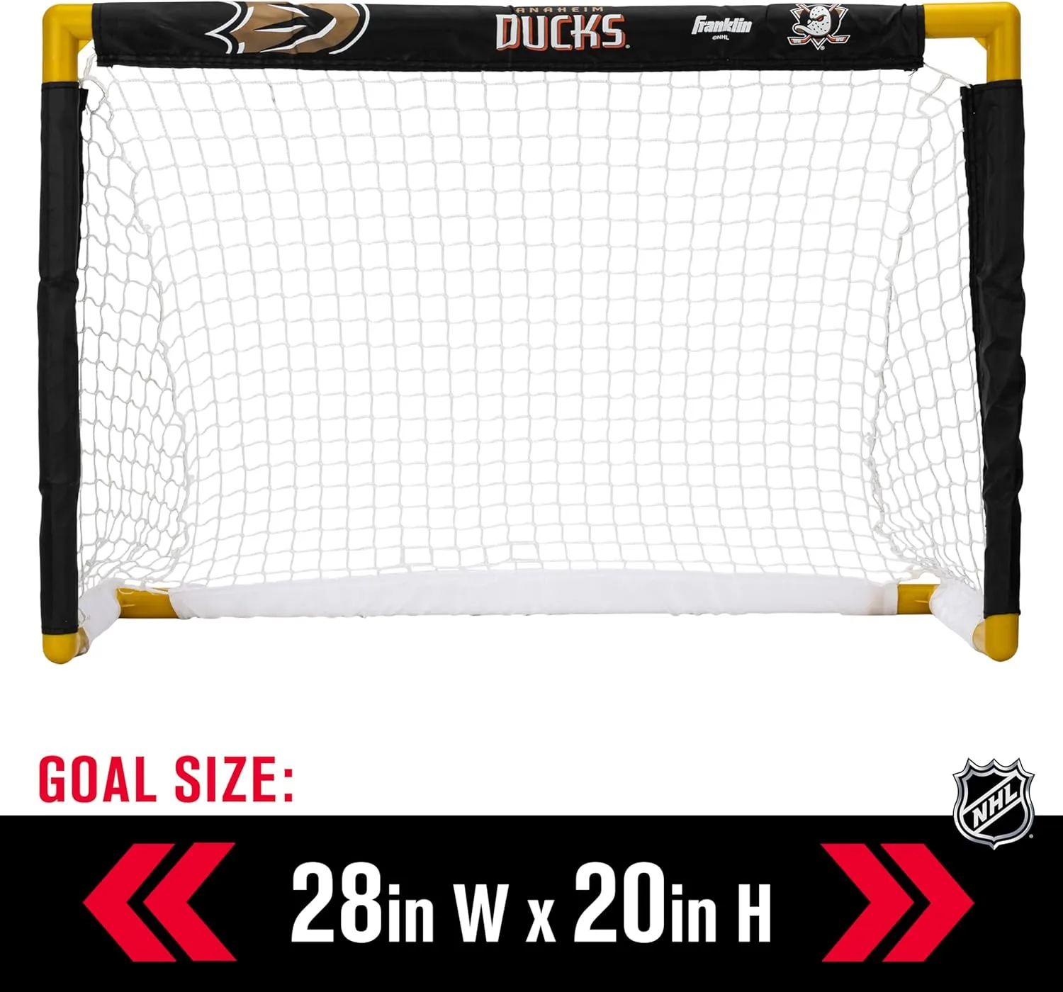 Franklin Sports NHL Mini Hockey Set - Kids Indoor Knee Hockey Goal, Ball,   2 Stick Combo - Youth Team Indoor Toy Set - Official - Ages 3 
