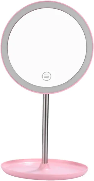 FRCOLOR Led Smart Makeup Mirror Rechargeable Desktop Cosmetic Mirror Brightness High Definition Reflection Chic Design for Home Use for Makeup Application
