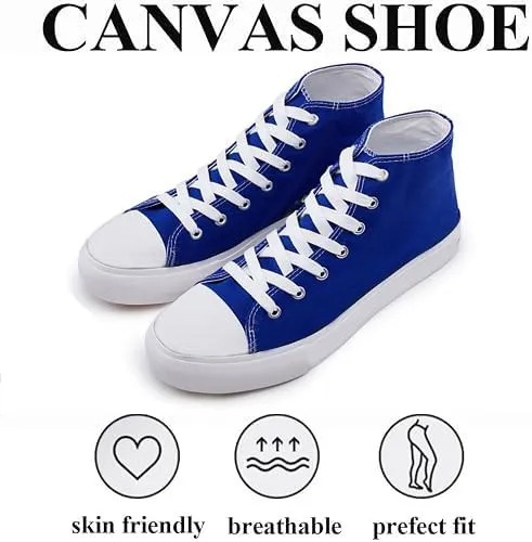 FUUPNN Platform Sneakers Canvas Fashion Lace Up Classic Casual Walking Shoes High Tops Canvas Shoes Casual Tennis Shoes
