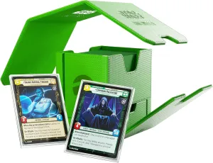 Gamegenic Star Wars Unlimited Twin Suns DECK POD - Premium Deck Box with UV-Protected Card Cases, Holds 100 Double-Sleeved Cards, Designed for the Star Wars Unlimited TCG, Green Color, Made