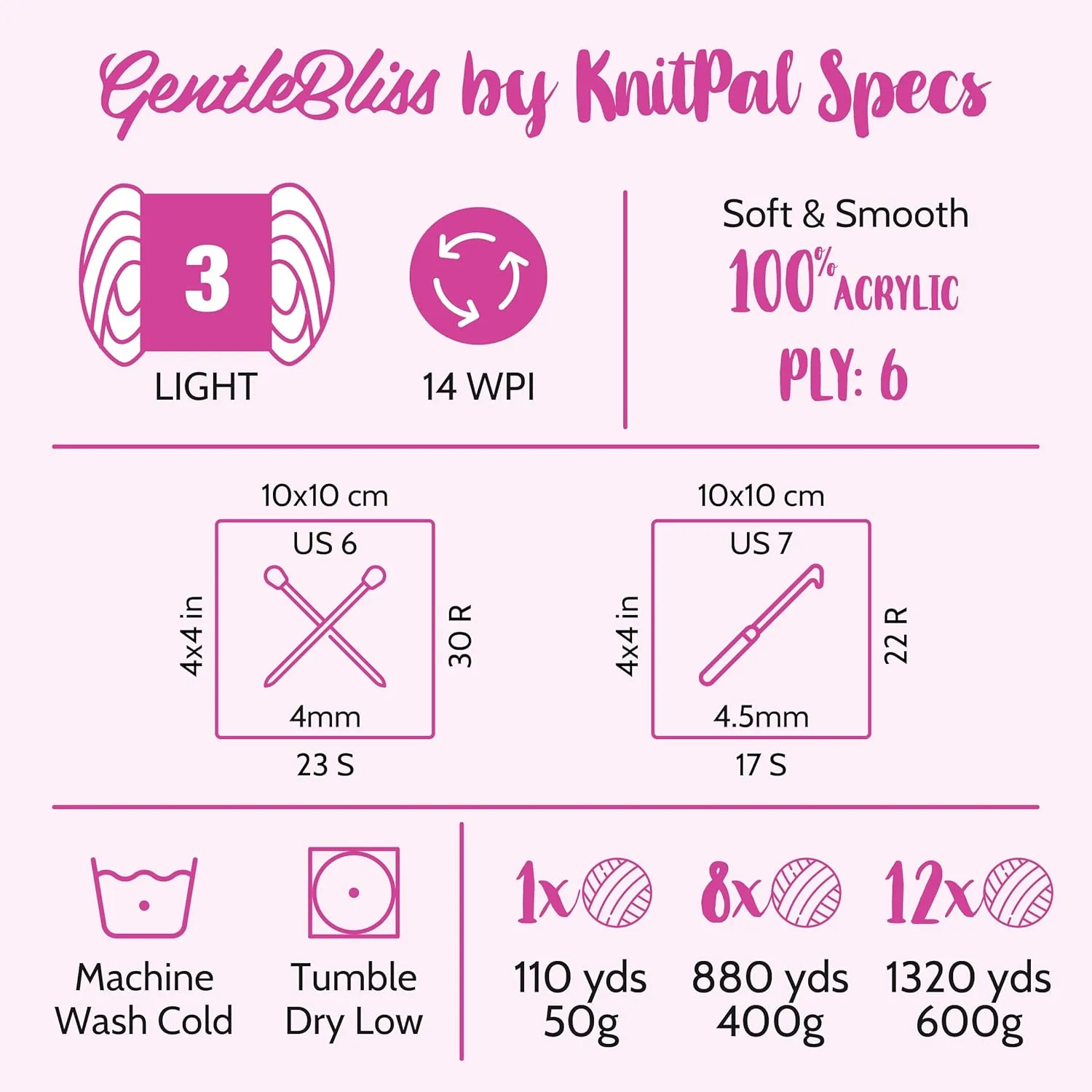 GentleBliss Soft Baby Yarn for Crocheting, 8 Skeins, 880Yds/400G, Free Patterns - Acrylic Baby Blanket Yarn for Knitting - Light Worsted 3 DK Weight - Blue Mermaid