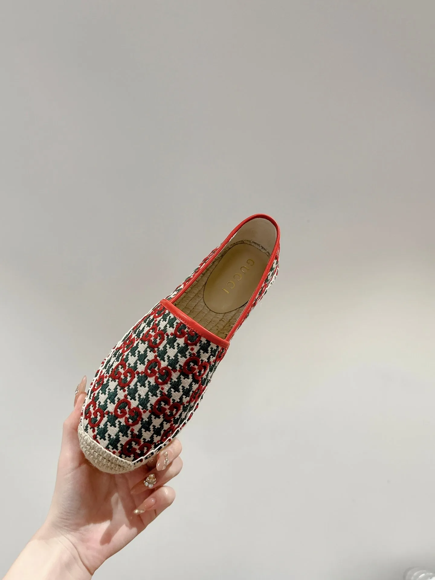 GG ESPADRILLE LOAFER CRIMSON AND OCEAN CANVAS