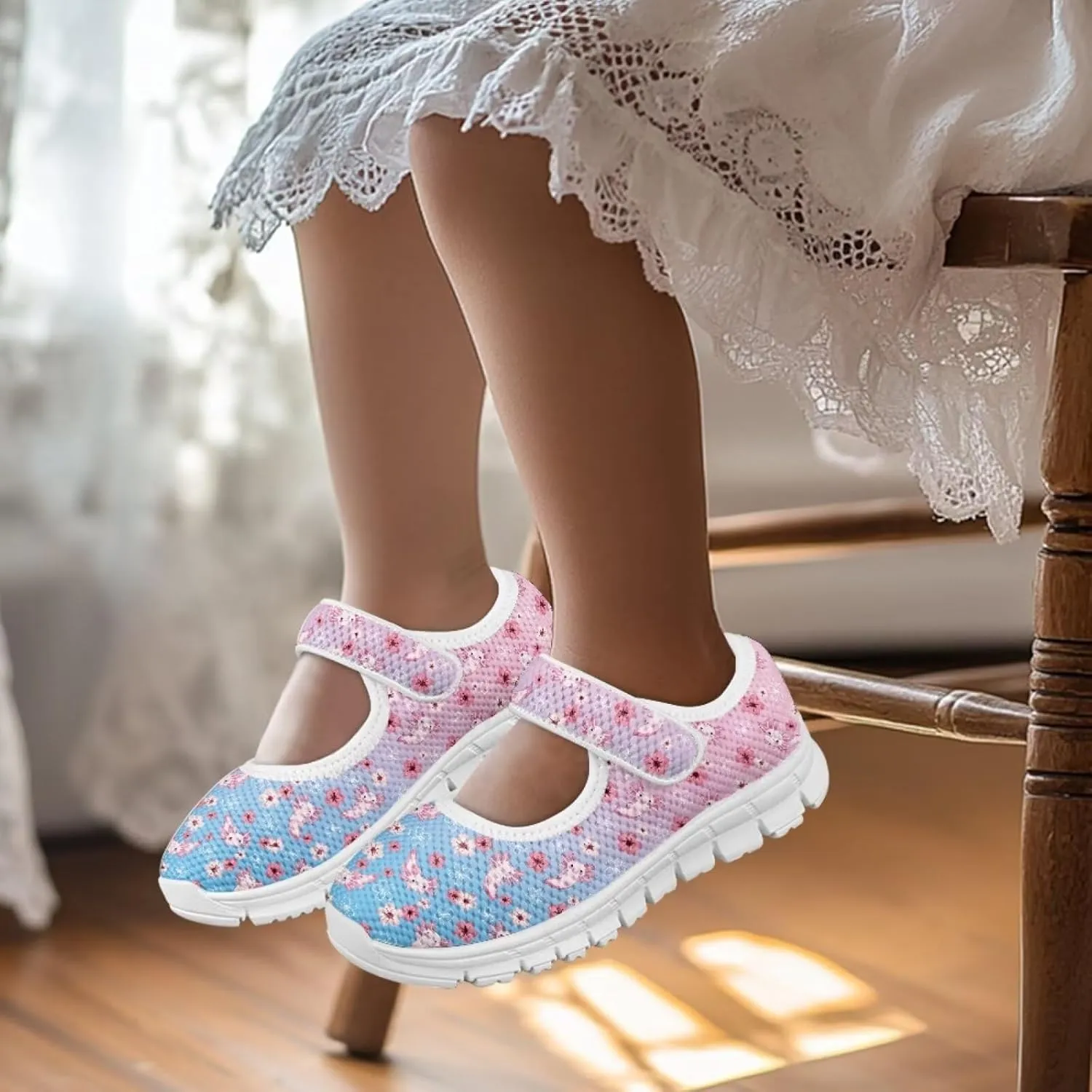 Girls Axolotl Dress Shoes Mary Jane Shoes Princess Ballet Flats Lightweight Slip On School Shoes US 11-2.5