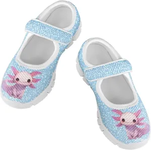 Girls Axolotl Mary Jane Dress Shoes Ballet Princess Flats Party Wedding School Shoes for Kids