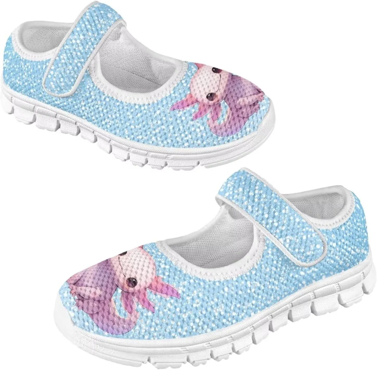 Girls Axolotl Mary Jane Dress Shoes Ballet Princess Flats Party Wedding School Shoes for Kids