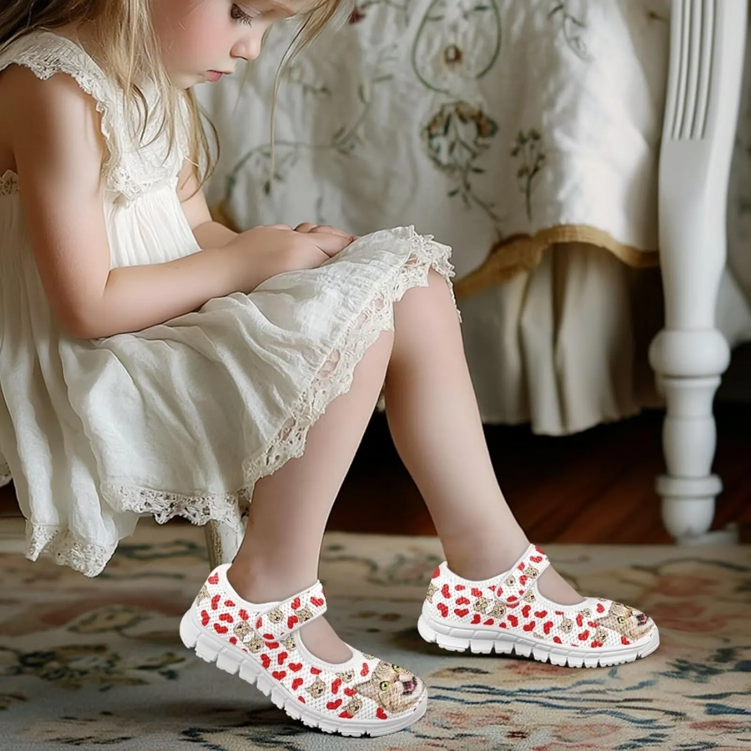Girls' Cart Dress Shoes Mary Jane Shoes Princess Wedding Party School Shoes Flats for All Weather