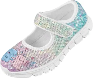 Girls Dress Shoes Animal Print Mary Jane Shoes School Wedding Party Shoes for Little/Big Girl