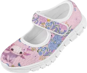 Girls Dress Shoes Animal Print Mary Jane Shoes School Wedding Party Shoes for Little/Big Girl