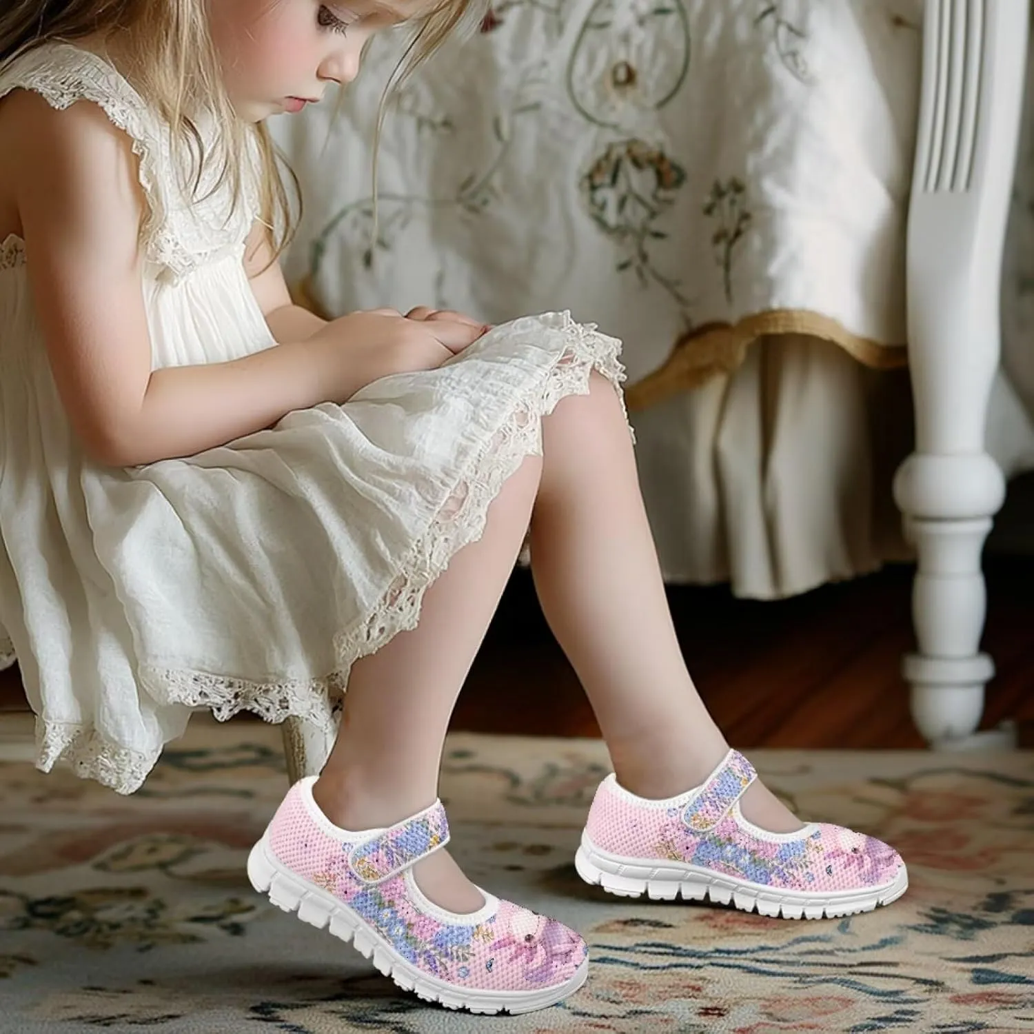 Girls Dress Shoes Animal Print Mary Jane Shoes School Wedding Party Shoes for Little/Big Girl