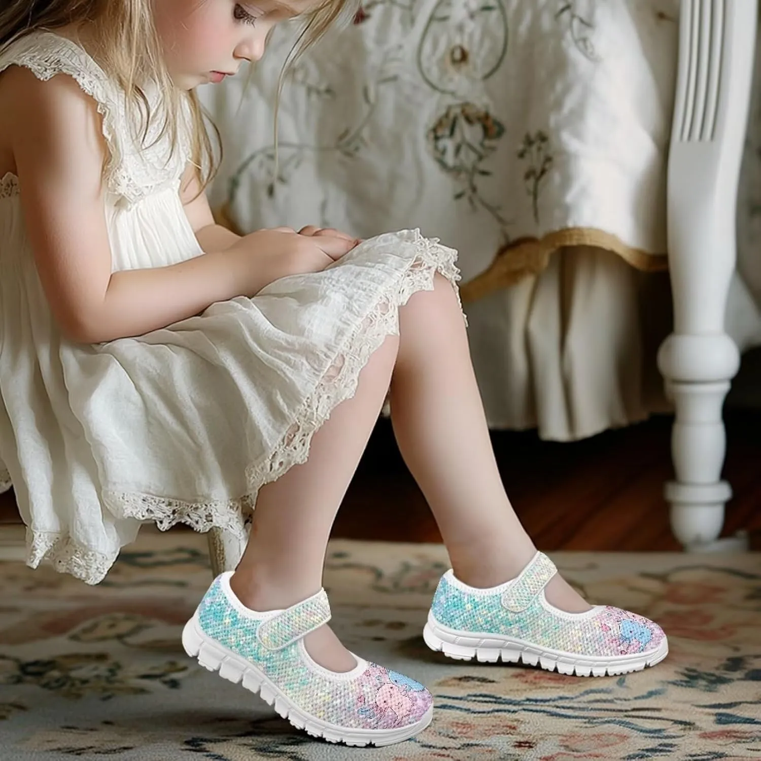 Girls Dress Shoes Animal Print Mary Jane Shoes School Wedding Party Shoes for Little/Big Girl