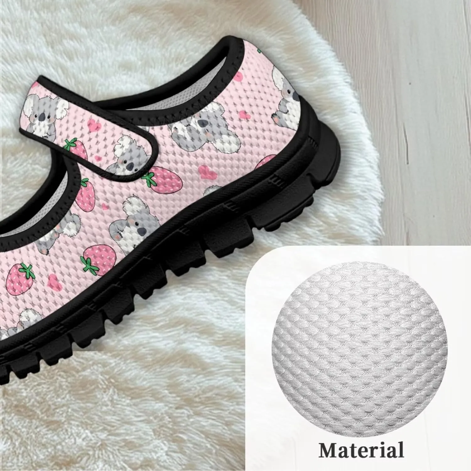 Girls Mary Jane Ballerina Princess Flats Shoes Slip-on School Party Dress Shoes with Hook and Loop