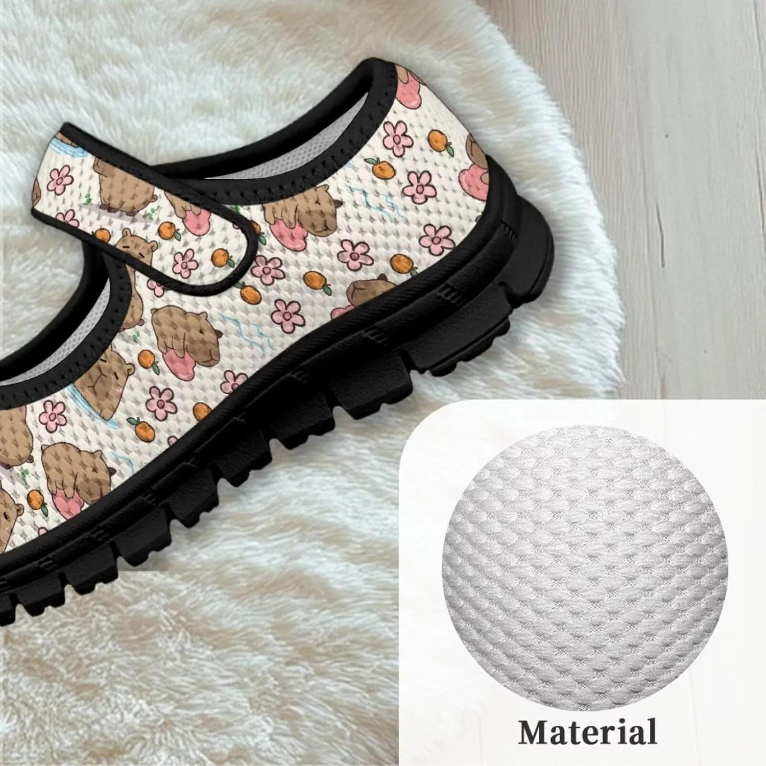Girls Mary Jane Ballerina Princess Flats Shoes Slip-on School Party Dress Shoes with Hook and Loop