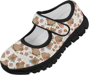 Girls Mary Jane Ballerina Princess Flats Shoes Slip-on School Party Dress Shoes with Hook and Loop