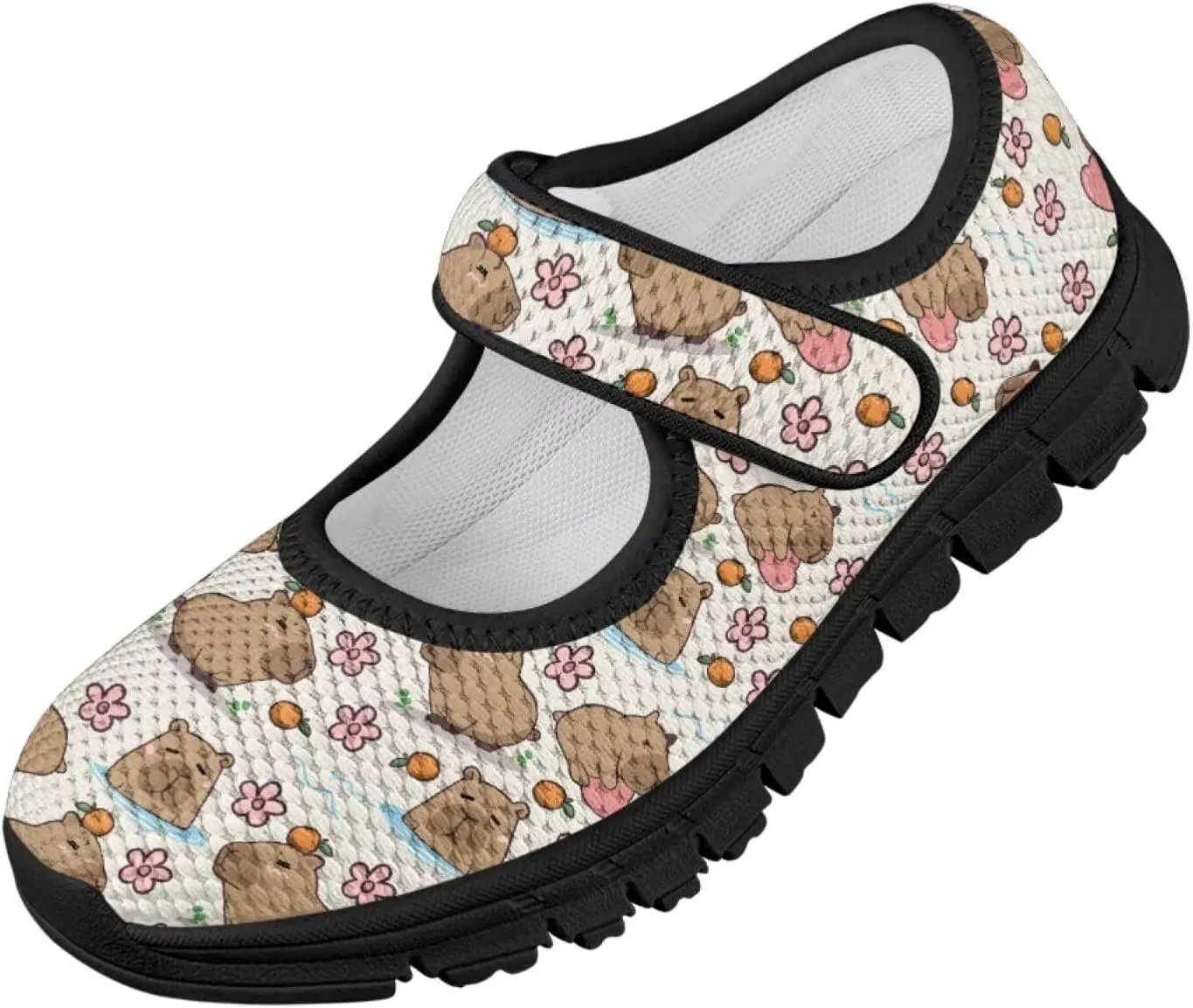 Girls Mary Jane Ballerina Princess Flats Shoes Slip-on School Party Dress Shoes with Hook and Loop