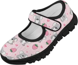 Girls Mary Jane Ballerina Princess Flats Shoes Slip-on School Party Dress Shoes with Hook and Loop