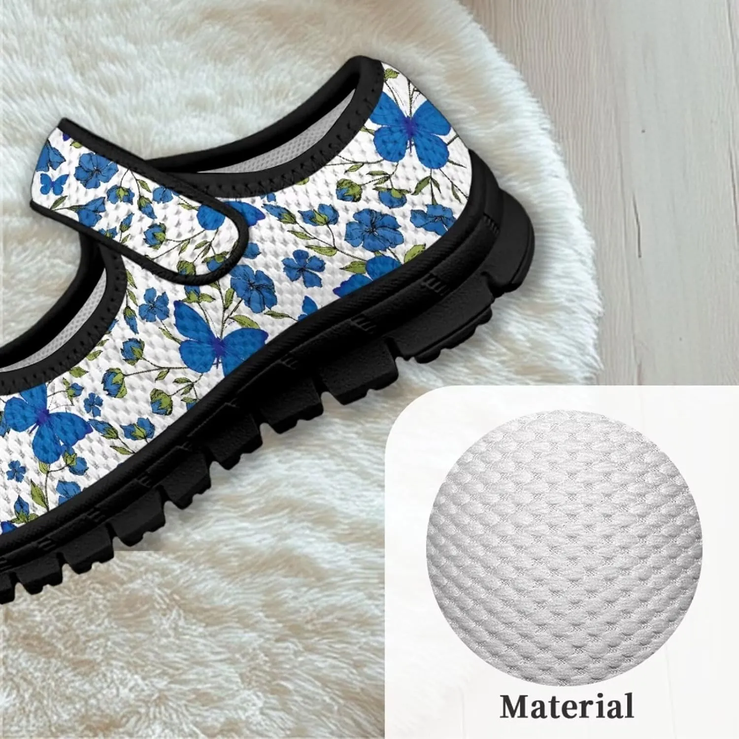 Girls Mary Jane Dress Shoes School Uniform Shoes with Hook and Loop Ballerina Flats for Wedding Party