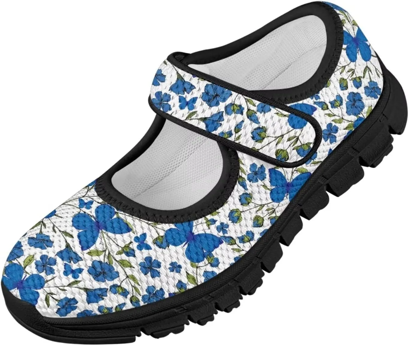 Girls Mary Jane Dress Shoes School Uniform Shoes with Hook and Loop Ballerina Flats for Wedding Party