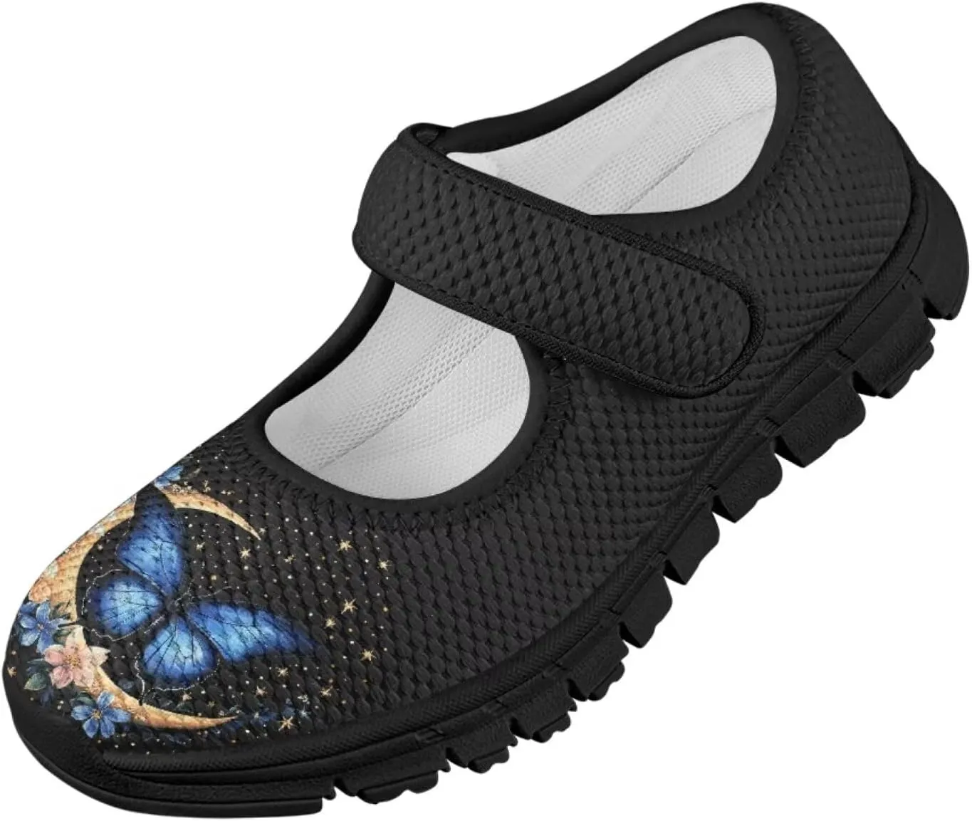 Girls Mary Jane Dress Shoes School Uniform Shoes with Hook and Loop Ballerina Flats for Wedding Party