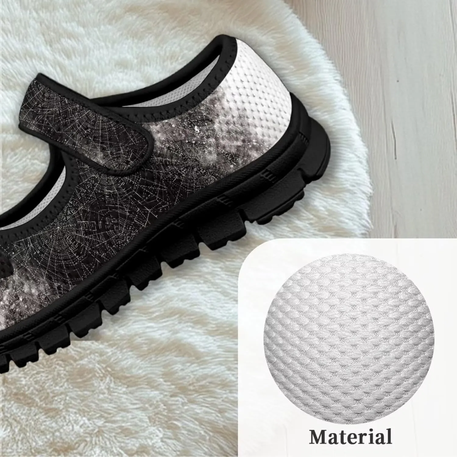 Girls Mary Jane Dress Shoes School Uniform Shoes with Hook and Loop Ballerina Flats for Wedding Party