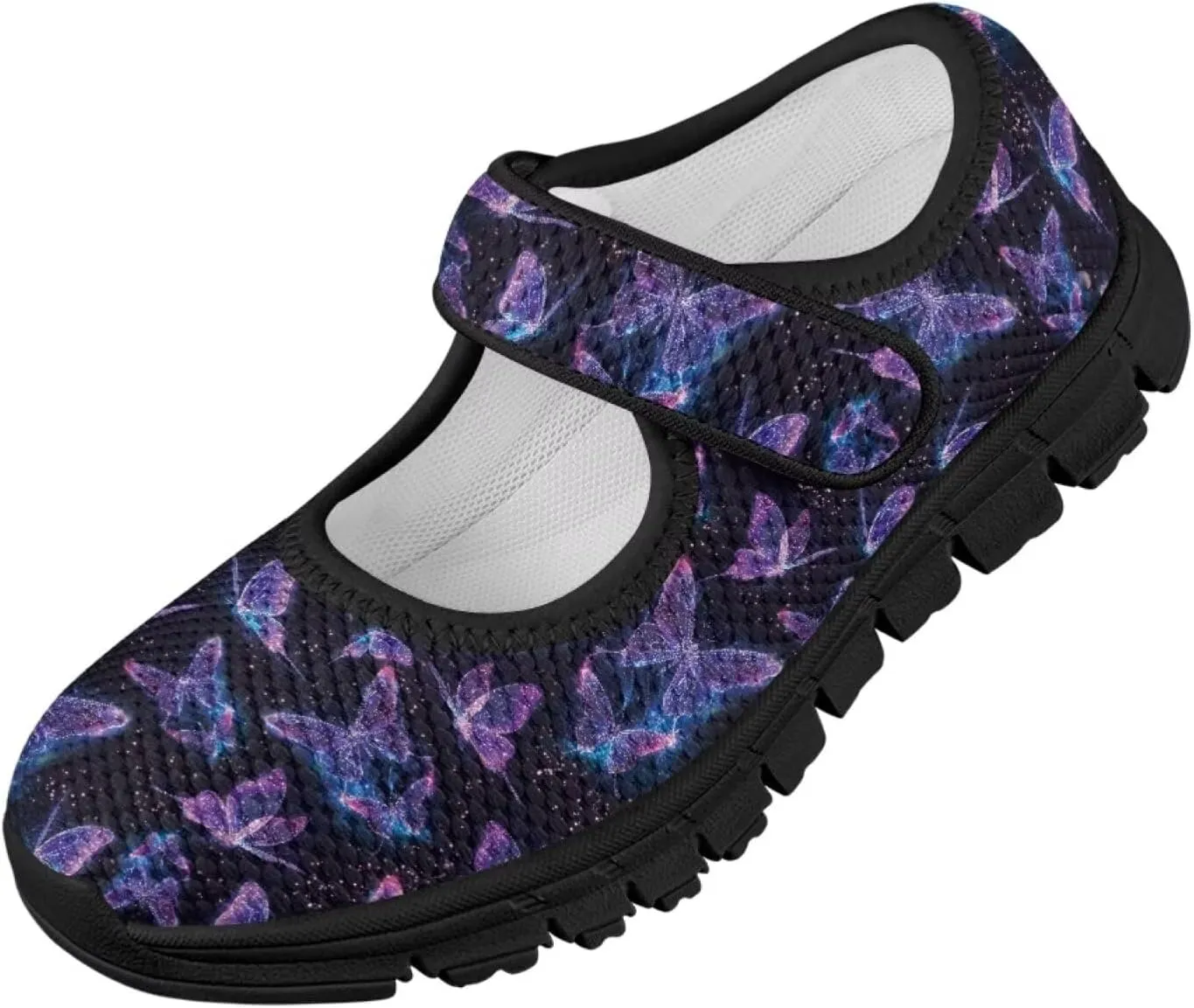 Girls Mary Jane Dress Shoes School Uniform Shoes with Hook and Loop Ballerina Flats for Wedding Party