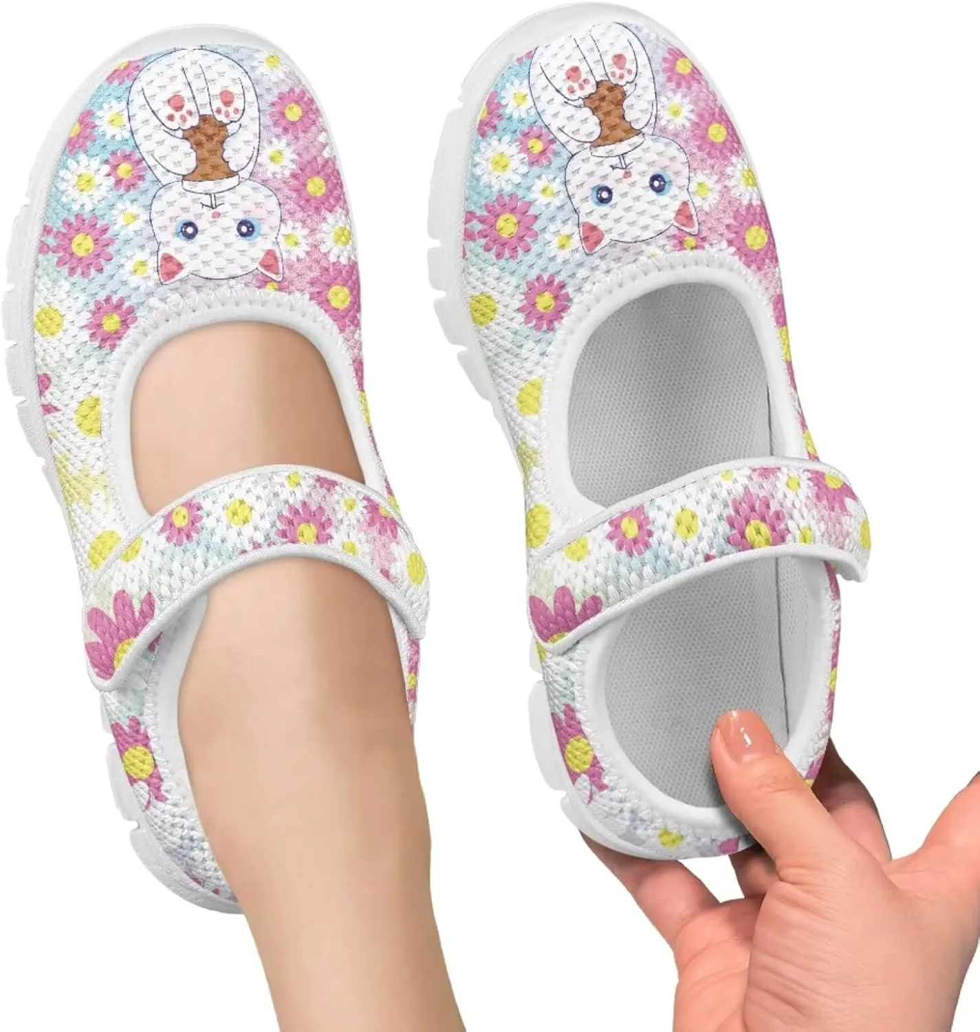 Girls Mary Jane Shoes Animal Print School Uniform Shoes Round Toe Ballet Flats Casual Footwear US 11-2.5