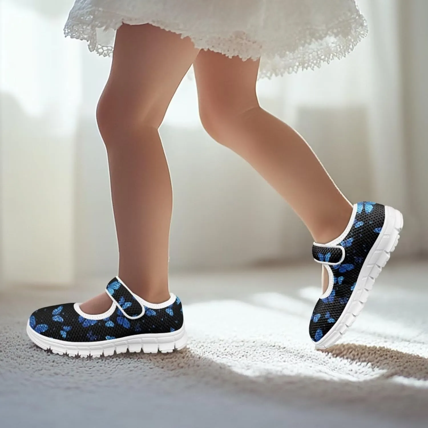 Girls Mary Jane Shoes Animal Print School Uniform Shoes Round Toe Ballet Flats Casual Footwear US 11-2.5