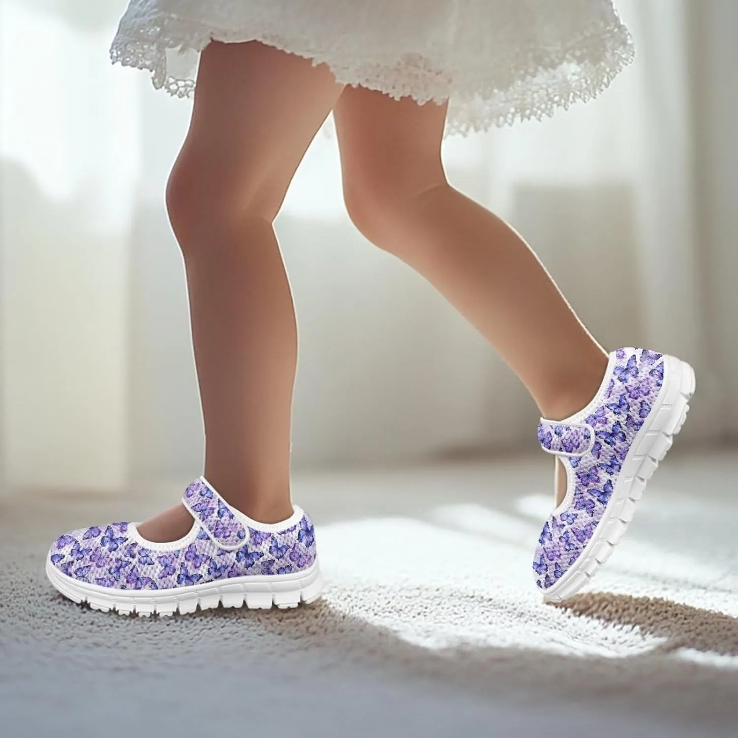 Girls Mary Jane Shoes Animal Print School Uniform Shoes Round Toe Ballet Flats Casual Footwear US 11-2.5