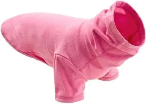 Gooby Turtle Neck Microfiber Stretch Fleece - Hot Pink, Large - Warm and Light Extra Layer for Small Dog and Medium Dog