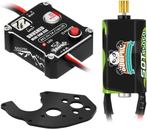 GOUPRC 30A Brushed Mini ESC with 050 50T Brushed Motor & Motor Mount Combo Kit for 1/24 Axial SCX24 AX24 RC Upgrade