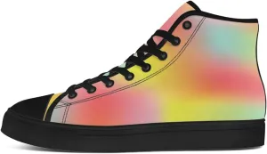 Gradient Shoes Womens Mens Rainbow High Top Canvas Sneakers Lace Up Casual Walking Shoes Gifts for Men Women