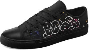 Graffiti Art Low Top Canvas Sneakers Fashion Unisex Streetwear Shoes for Boys Girls Lightweight Casual Footwear