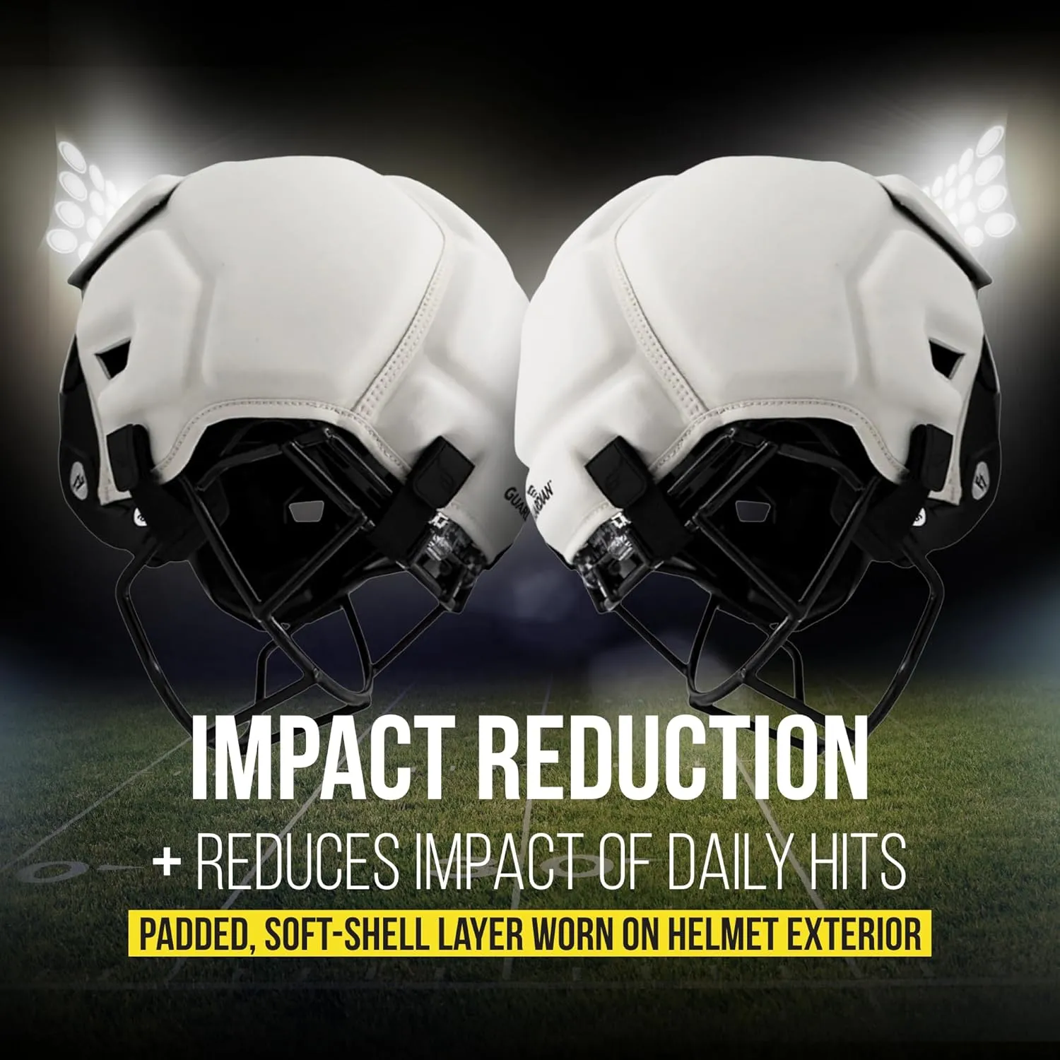 Guardian Cap 2.0 - Soft-Shell Helmet Cover for Football - Reduces Impact and Protects Helmets - One Size Fits All for Youth, High School and College Programs