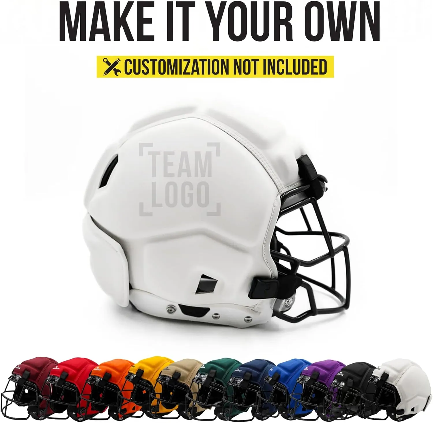 Guardian Cap 2.0 - Soft-Shell Helmet Cover for Football - Reduces Impact and Protects Helmets - One Size Fits All for Youth, High School and College Programs