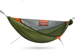 Hammock Outdoor Camping Single Double with Mosquito net, Hammock, Ridge Rope, Increase Anti-Rollover, Quick Opening Outdoor Mosquito-Proof Hammock