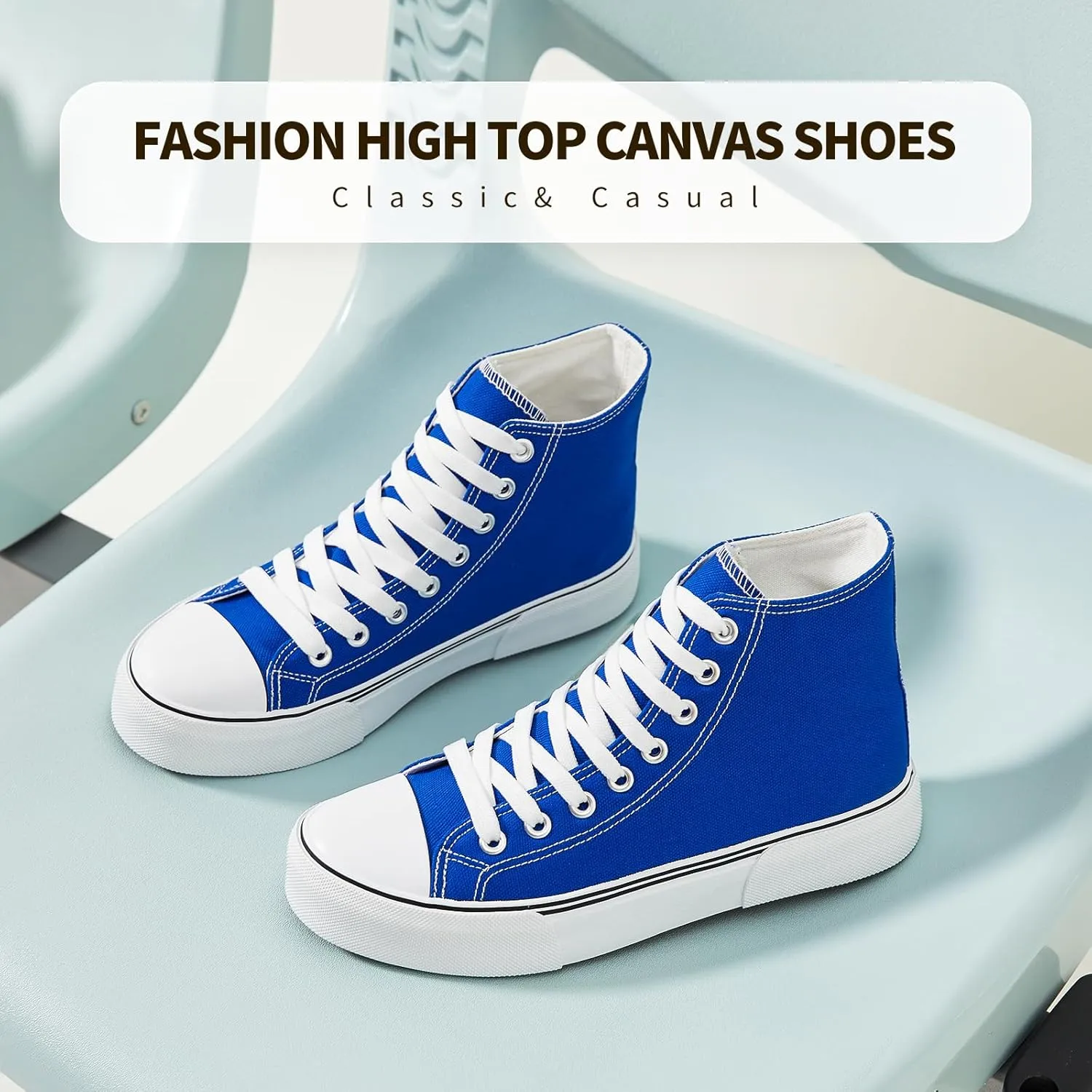 hash bubbie Unisex Fashion High top Sneakers Womens Classic High Tops Canvas Shoes Casual Tennis Shoes for Men