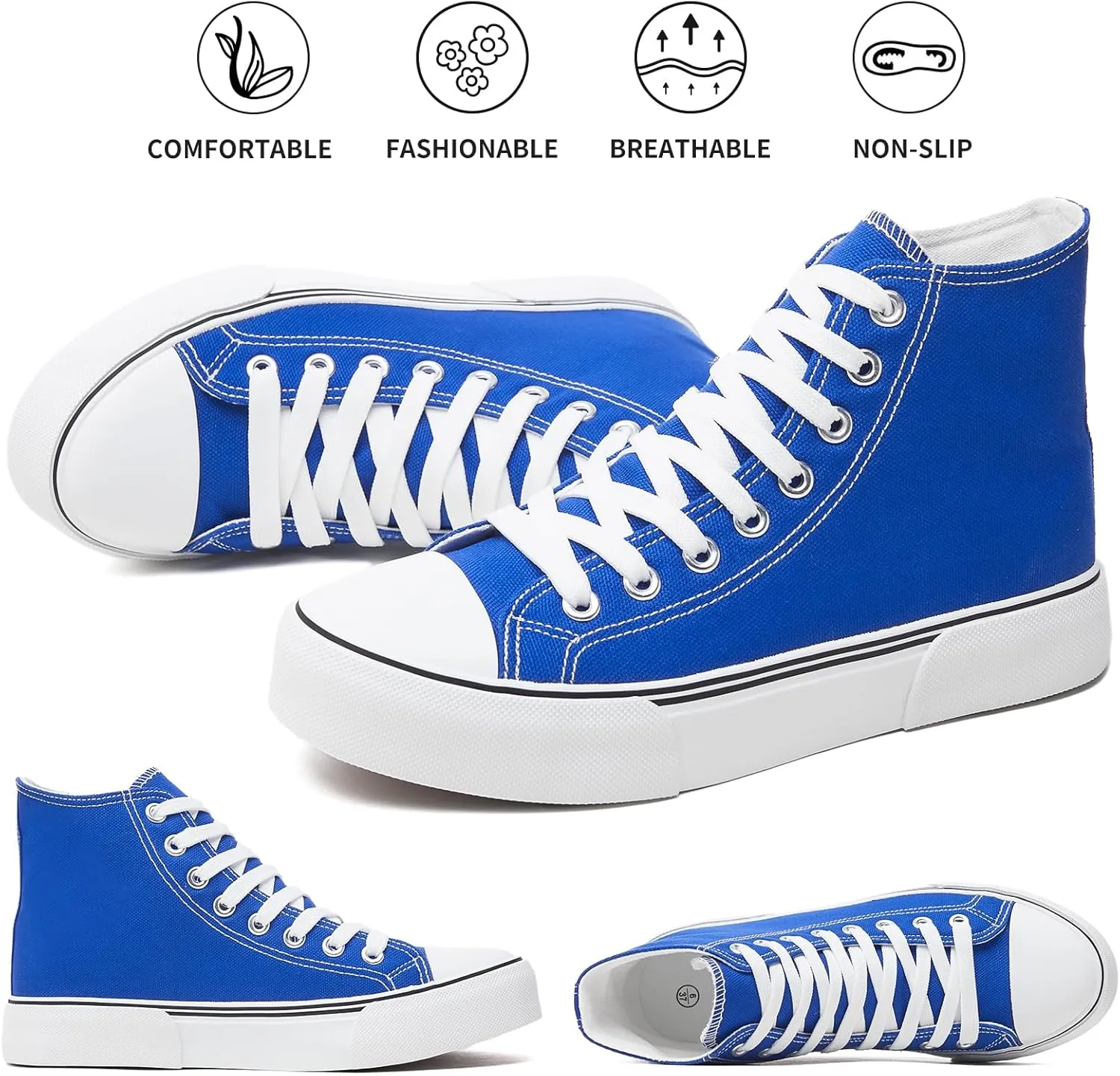 hash bubbie Unisex Fashion High top Sneakers Womens Classic High Tops Canvas Shoes Casual Tennis Shoes for Men