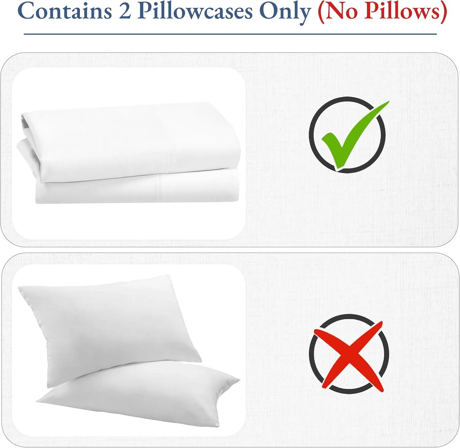 Heirloom Soft, Smooth & Thick Certified 800 Thread Count 100% Cotton Sateen is Superior to Egyptian Cotton Claims, 2 King Size Pillow Cases, Fits King Pillows (Bright White)