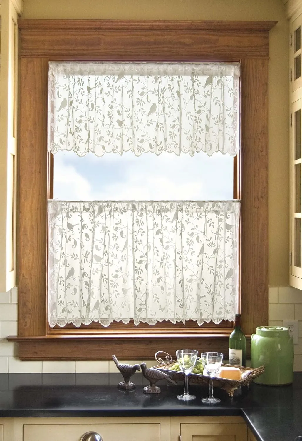 Heritage Lace Bristol Garden Valance, 60 by 18-Inch, White,6305W-6018