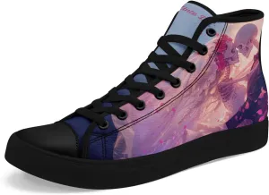 High-top Skull Canvas Sneaker for Men Women Punk Gothic Fashion Unisex Trendy Flame Walking Casual Flat Walking Shoes