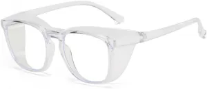 HMRGLMIE-Transparent Sand-proof Anti-shock Biking Safe Goggles Light Glasses For Men Women Blue Blocking Protect Eyewear